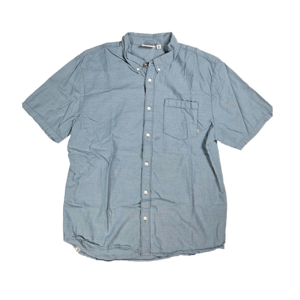 Vans‎ Off The Wall Blue Chest Pocket S/Sleeve Button Down Shirt  Mens Size XL